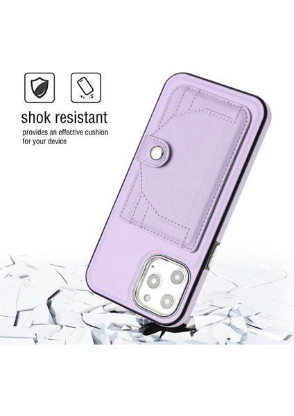 IPhone 13 Için Kılıf Pro Max Kickstand Koruyucu Kapak Kart Tutucu Prim (Yurt Dışından)