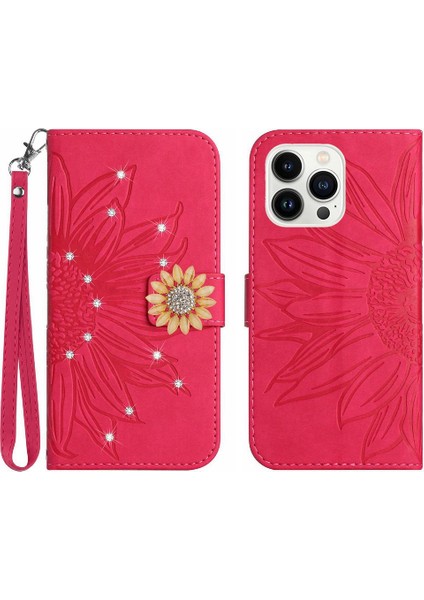 Iphone 15 Için Kılıf Pro Telefon Kılıfı Flip Cüzdan Kredi Kartı Kartı Tutucu Pu (Yurt Dışından)