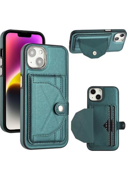IPhone 14 Için Kılıf Artı Kickstand Koruyucu Kapak Premium Pu Deri Kart (Yurt Dışından)