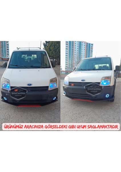 Ford Transit Connect 2002-2013 Uyumlu Üniversal Mercekli Angel Sis Farı Metal Su Geçirmez 76 mm Turuncu Halkalı Gündüz Farı Angel Eyes 2 Adet fırsatları