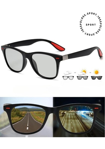 Polarize Lens Kırmızı Çivi Detaylı Wayfarer Kadın Güneş Gözlüğü