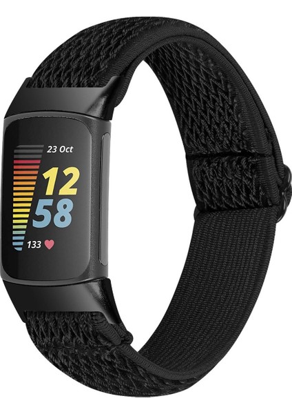 Fitbit Charge 6 Elastik Naylon Örgü Watch Kordon