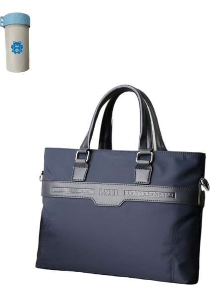 Tuval Taşınabilir Evrak Çantası Erkek Çantası Omuz Çantası Crossbody Çanta Belge Ofis Çantası (Yurt Dışından)