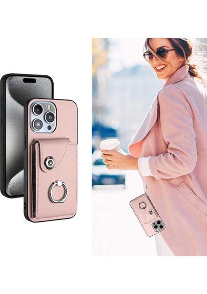 Iphone 15 Için Kılıf Pro Deri Koruyucu Kapak Kart Yuvası Tutucular El (Yurt Dışından)