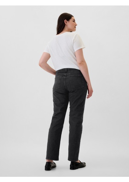 Kadın Siyah 90S Straight Jean Pantolon modelleri