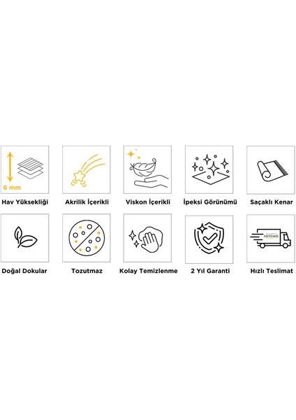 Mina 09099b Krem Bej Çerçeve Desen Bambu Halı modelleri