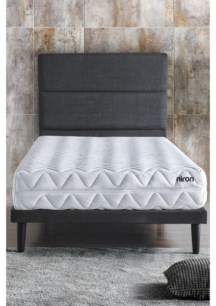 Niron Slim Pocket Yatak Seti 80X180 Tek Kişilik Paket Yaylı Yatak, Gri Metal Baza ve Başlık Takımı fiyatları
