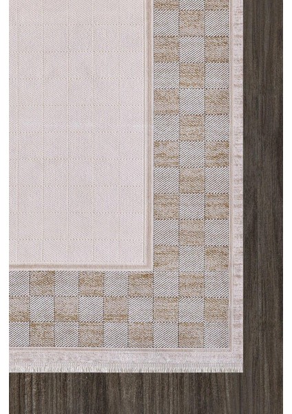 Mina 09106b Bej Gold Çerçeve Desen Bambu Halı fiyatları