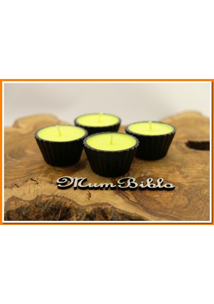 Mumluk Cupcake Siyah Renk Sarı Mum fırsatları