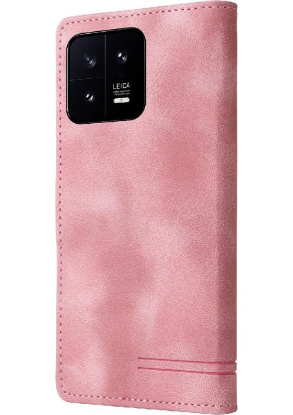 Xiaomi 13 Için Flip Case Cüzdan Kapak Çevirin Kılıf Darbeye Basit (Yurt Dışından)