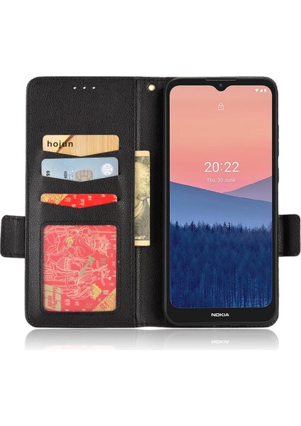 Nokia C21 Manyetik Cüzdan Kart Yuvaları Için Kılıf Tutucu Yan Toka Pu Deri (Yurt Dışından) modelleri