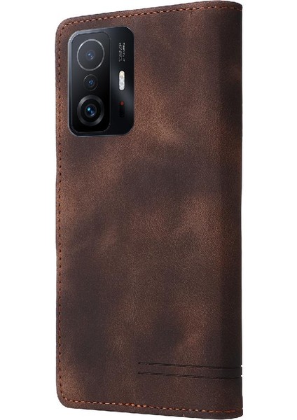 Xiaomi 11T/11T Pro Için Flip Case Basit Iş Deri Kılıf Darbeye (Yurt Dışından) modelleri