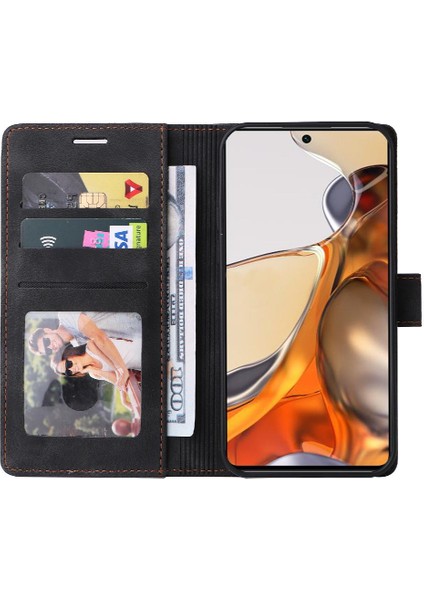 Xiaomi 11T/11T Pro Için Flip Case Basit Iş Deri Kılıf Darbeye (Yurt Dışından) indirimleri