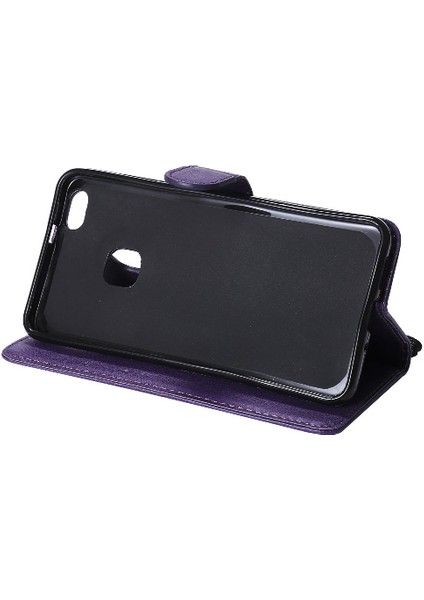 Kart Yuvası Klasik Düz Renk Iş ile Huawei P10 Lite Için Flip Case (Yurt Dışından) modelleri