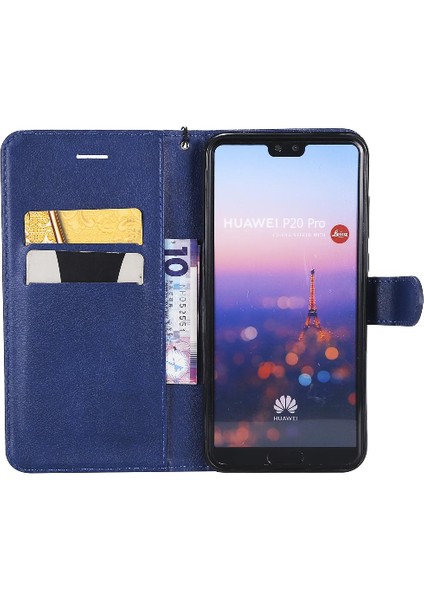 Bdt Shop Huawei P20 Pro Için Flip Case Yüksek Kalite Deri Iş Cüzdan Telefon (Yurt Dışından)