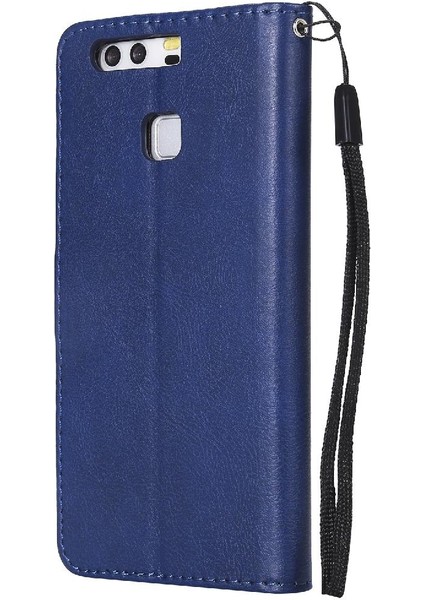 Huawei P9 Klasik Düz Renk Yüksek Kaliteli Deri Iş Için Flip Case (Yurt Dışından)