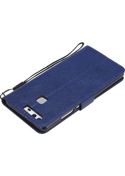 Huawei P9 Klasik Düz Renk Yüksek Kaliteli Deri Iş Için Flip Case (Yurt Dışından)