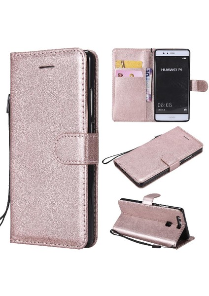Huawei P9 Klasik Düz Renk Yüksek Kaliteli Deri Iş Için Flip Case (Yurt Dışından)