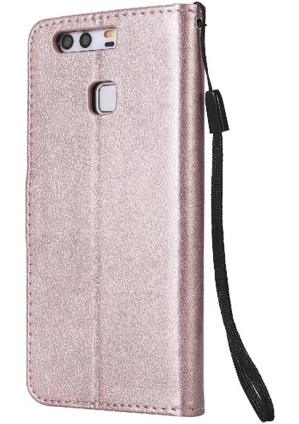 Huawei P9 Klasik Düz Renk Yüksek Kaliteli Deri Iş Için Flip Case (Yurt Dışından)