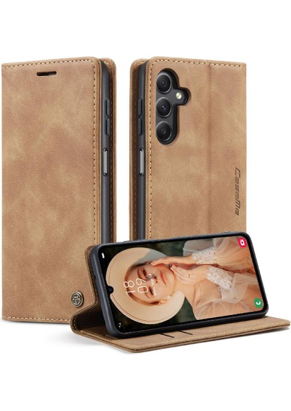 Bdt Shop Samsung Galaxy A15 Için Flip Case 4g/5g Manyetik Kapatma Darbeye Vintage (Yurt Dışından)