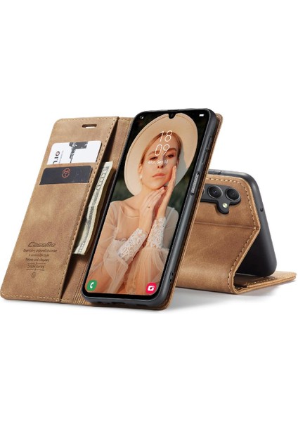 Bdt Shop Samsung Galaxy A15 Için Flip Case 4g/5g Manyetik Kapatma Darbeye Vintage (Yurt Dışından)