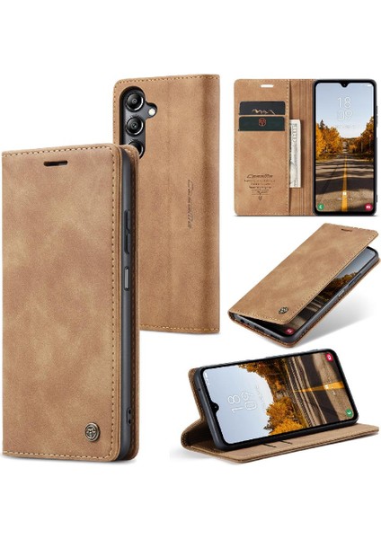 Samsung Galaxy A05S Için Flip Case Manyetik Kapatma Darbeye Vintage Pu (Yurt Dışından)