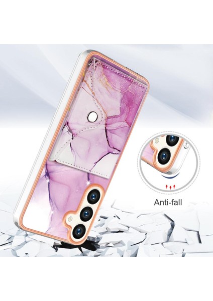 Samsung Galaxy S24 Ince Cüzdan Yumuşak Tpu Tampon Kart Yuvaları Mermer (Yurt Dışından)