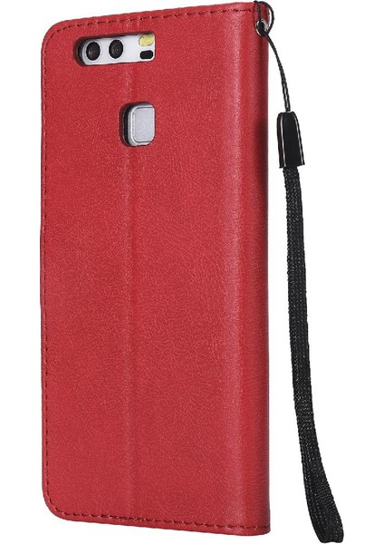 Huawei P9 Klasik Düz Renk Yüksek Kaliteli Deri Iş Için Flip Case (Yurt Dışından)
