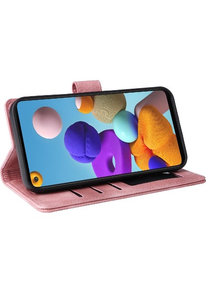 Samsung Galaxy A21S Için Flip Case Cüzdan Kapak Kapak Basit Iş Çantası (Yurt Dışından) modelleri