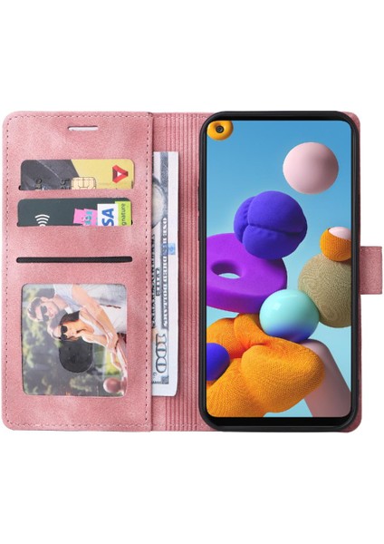 Samsung Galaxy A21S Için Flip Case Cüzdan Kapak Kapak Basit Iş Çantası (Yurt Dışından) fırsatları