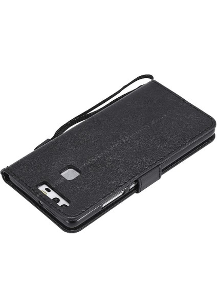 Huawei P9 Klasik Düz Renk Yüksek Kaliteli Deri Iş Için Flip Case (Yurt Dışından)