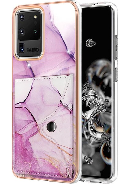 Samsung Galaxy S20 Ultra Mermer Yumuşak Tpu Tampon Ince Cüzdan Kartı (Yurt Dışından)