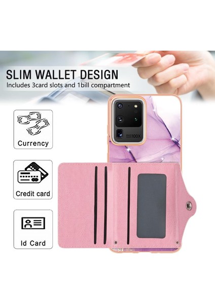 Samsung Galaxy S20 Ultra Mermer Yumuşak Tpu Tampon Ince Cüzdan Kartı (Yurt Dışından) modelleri
