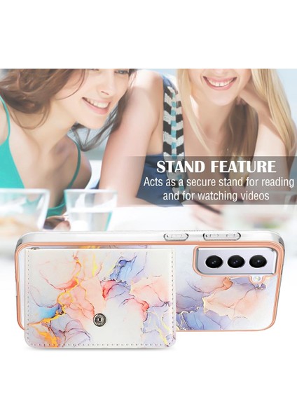 Samsung Galaxy S21 Fe 5g Mermer Kart Yuvaları Yumuşak Tpu Tampon Ince (Yurt Dışından)
