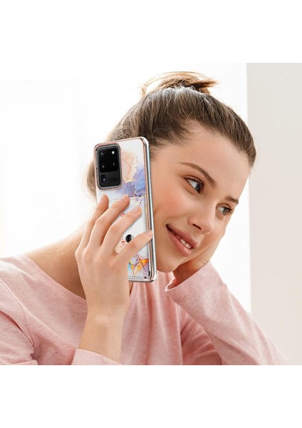 Samsung Galaxy S20 Ultra Mermer Yumuşak Tpu Tampon Ince Cüzdan Kartı (Yurt Dışından) modelleri