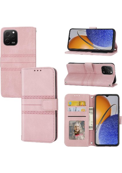 Huawei Nova Y61 Için Flip Case Cüzdan Kılıf Pu Deri Kickstand Manyetik (Yurt Dışından) indirimleri
