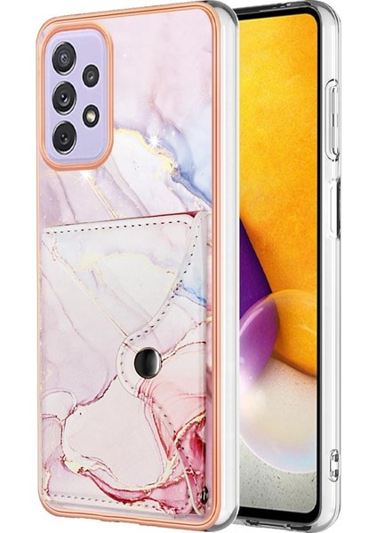 Samsung Galaxy A73 5g Yumuşak Tpu Tampon Ince Cüzdan Mermer Kart (Yurt Dışından)