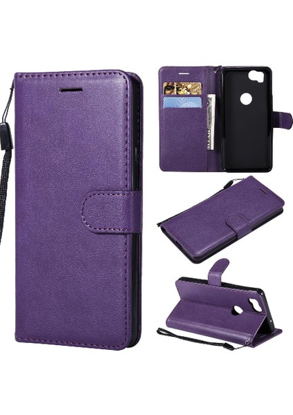 Kart Yuvası Klasik Düz Renk Yüksek Telefon ile Google Piksel 2 Için Flip Case (Yurt Dışından)