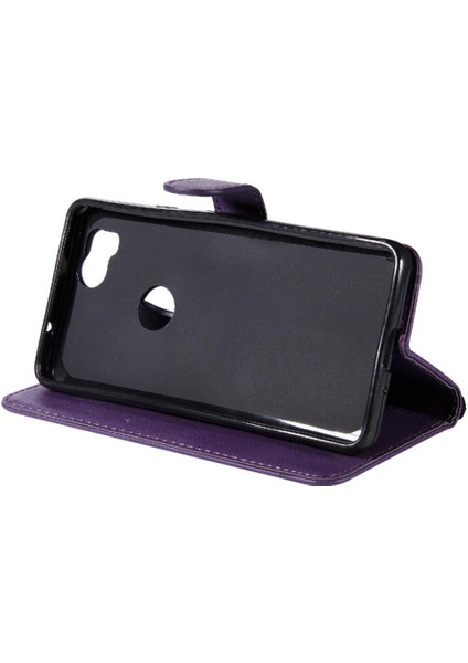 Kart Yuvası Klasik Düz Renk Yüksek Telefon ile Google Piksel 2 Için Flip Case (Yurt Dışından)
