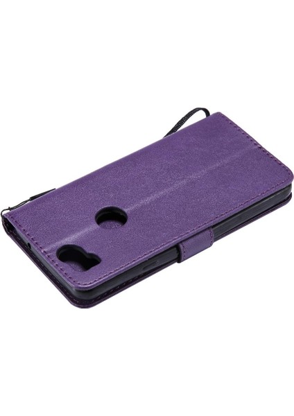 Kart Yuvası Klasik Düz Renk Yüksek Telefon ile Google Piksel 2 Için Flip Case (Yurt Dışından)