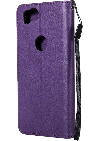 Kart Yuvası Klasik Düz Renk Yüksek Telefon ile Google Piksel 2 Için Flip Case (Yurt Dışından)