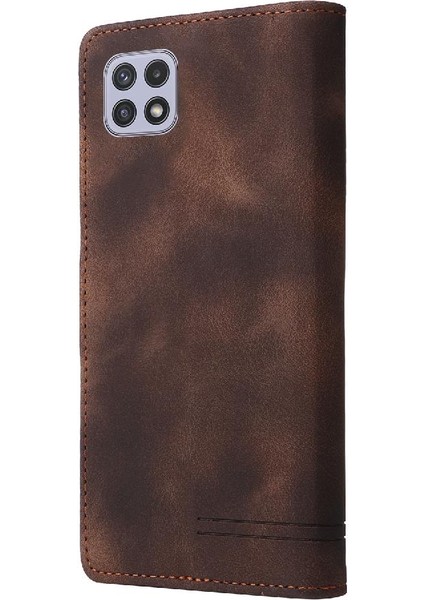 Samsung Galaxy A22 5g Için Flip Case Darbeye Basit Iş Cüzdan (Yurt Dışından)