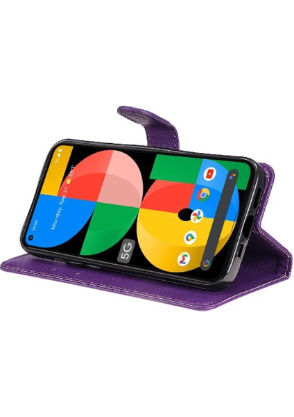 Kart Yuvası ile Google Piksel 5A 5g Için Flip Case Yüksek Kalite Deri Telefon (Yurt Dışından)