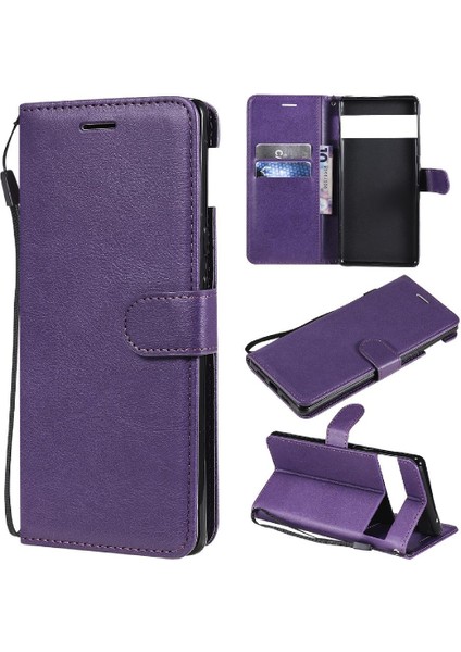 Google Piksel 6 Pro Iş Cüzdan Telefon Kılıfı Için Flip Case Klasik Katı (Yurt Dışından)