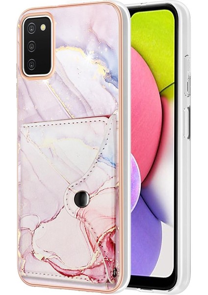 Samsung Galaxy A03S Mermer Ince Cüzdan Kart Yuvaları Yumuşak Tpu Tampon (Yurt Dışından)