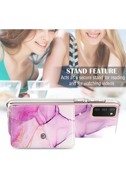Samsung Galaxy A02S Ince Cüzdan Yumuşak Tpu Tampon Kart Yuvaları Mermer (Yurt Dışından) fırsatları