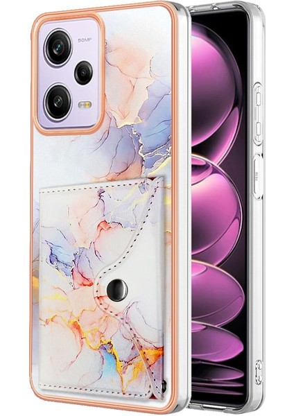 Xiaomi Poco X5 Pro 5g Yumuşak Tpu Tampon Mermer Ince Cüzdan Kartı (Yurt Dışından)
