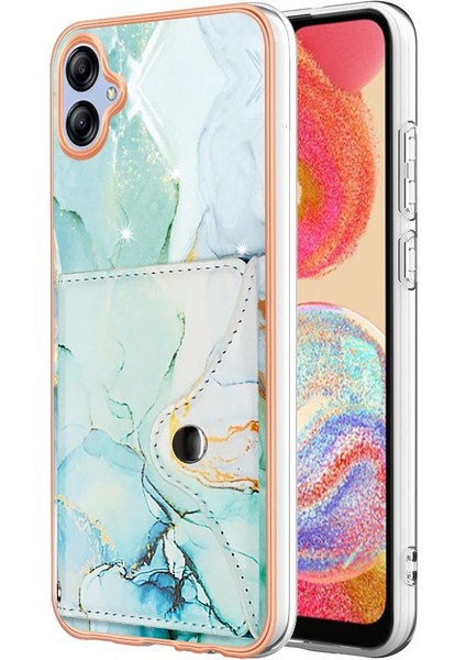 Samsung Galaxy A04E Mermer Ince Cüzdan Yumuşak Tpu Tampon Kart Yuvaları (Yurt Dışından)