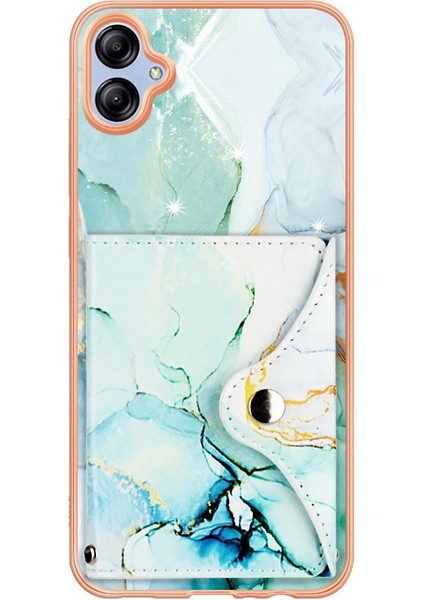 Samsung Galaxy A04E Mermer Ince Cüzdan Yumuşak Tpu Tampon Kart Yuvaları (Yurt Dışından)