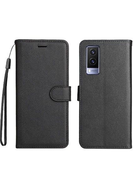 Vivo V21E 5g Klasik Düz Renk Iş Cüzdan Telefon Kılıfı Için Flip Case (Yurt Dışından)